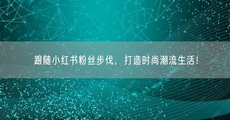 跟随小红书粉丝步伐，打造时尚潮流生活！