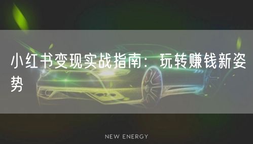 小红书变现实战指南：玩转赚钱新姿势